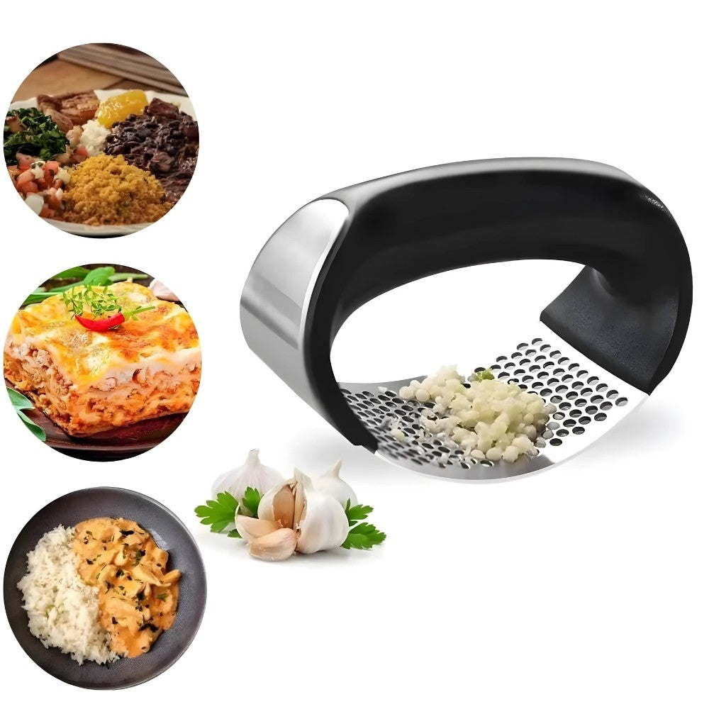 Kit Chef Prático - 3 Espremedores de Alho Inox (Leve 3, Pague 1)