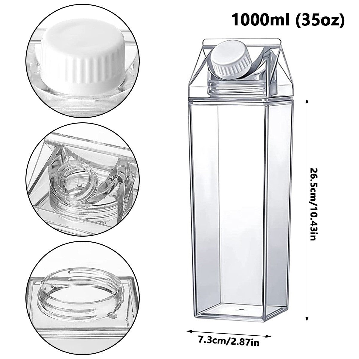 Garrafa Organizadora Milk Glass Premium - Geladeira de Novela