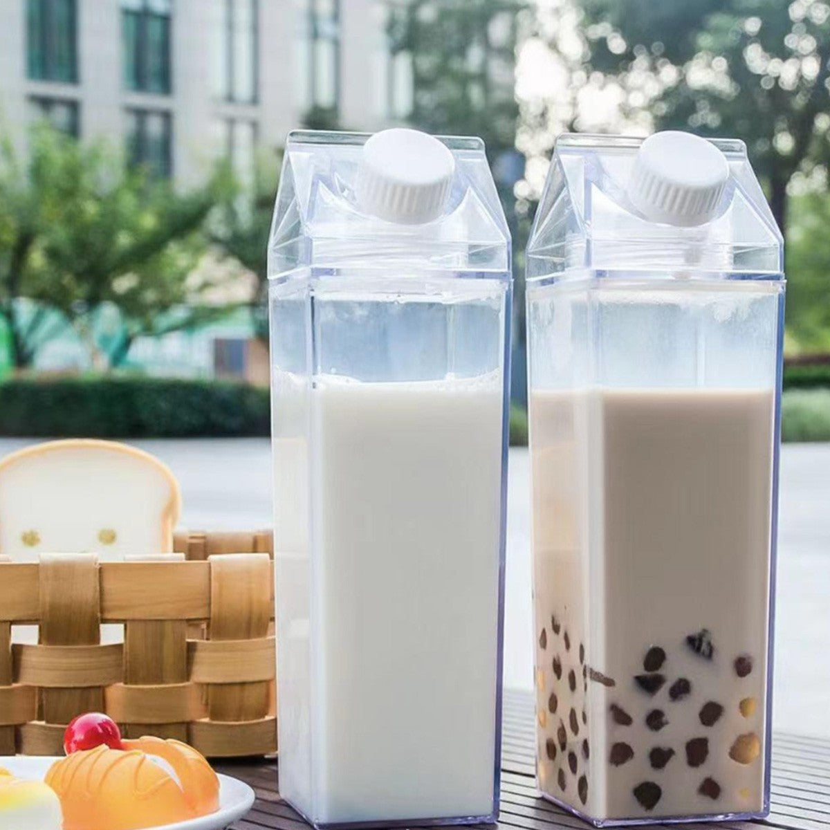 Garrafa Organizadora Milk Glass Premium - Geladeira de Novela
