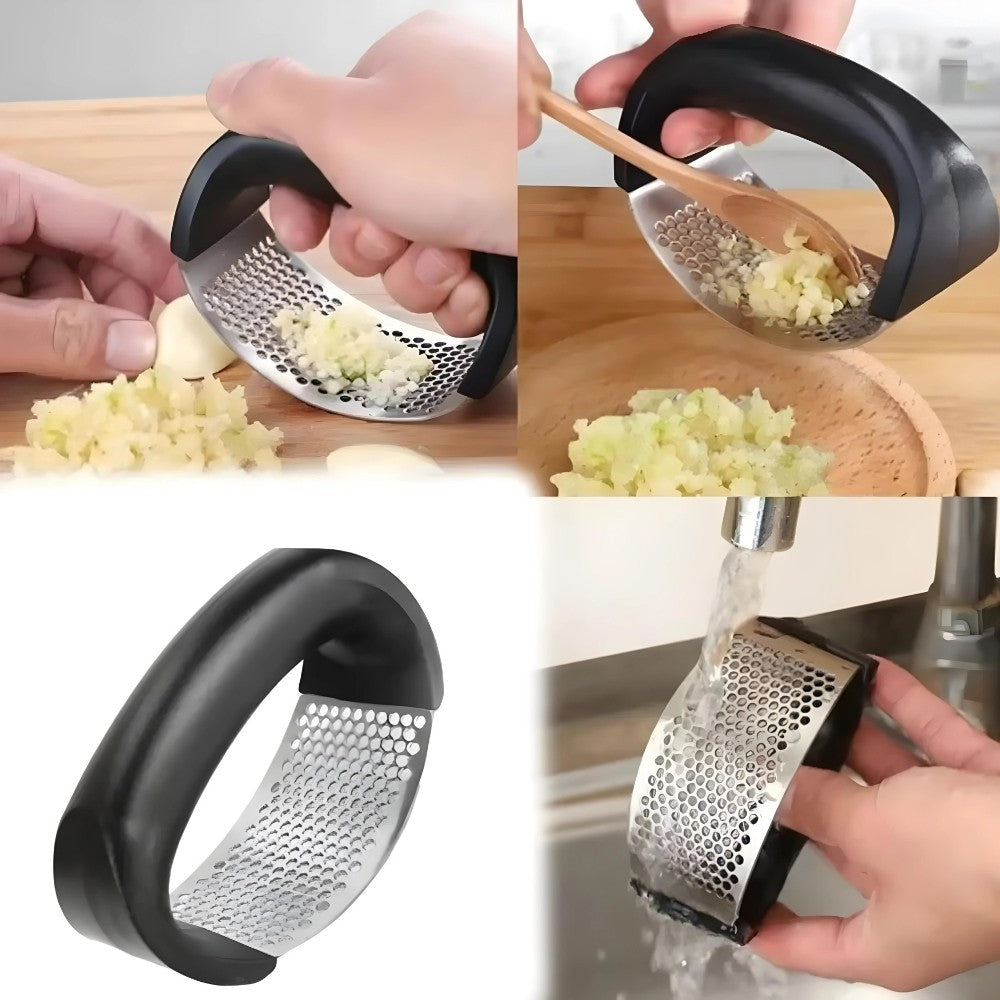Kit Chef Prático - 3 Espremedores de Alho Inox (Leve 3, Pague 1)