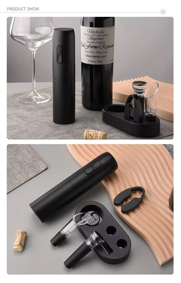 Saca-Rolhas Elétrico Recarregável Premium - Kit Praticidade