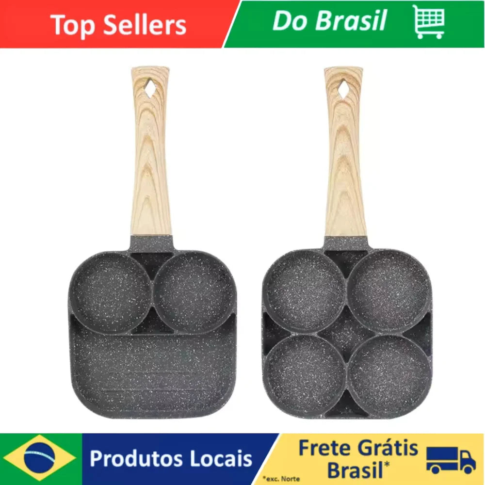 Frigideira Antiaderente com Divisórias Premium – Envio Rápido do Brasil