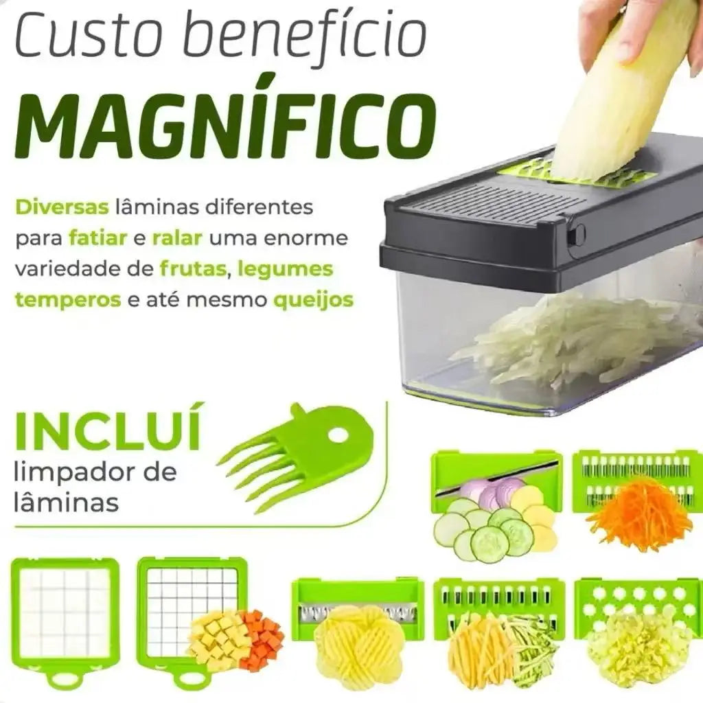 Professional Multipurpose Kitchen Slicer Stainless Steel 16 in 1 Cutter Vegetable Grater Fruit Food Cutter