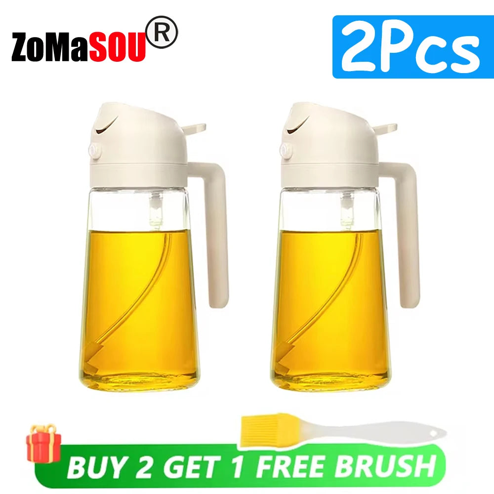 Spray Pulverizador e Dosador de Azeite e Óleo 2 em 1 - Cozinha Saudável