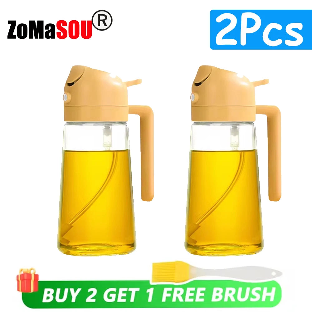 Spray Pulverizador e Dosador de Azeite e Óleo 2 em 1 - Cozinha Saudável
