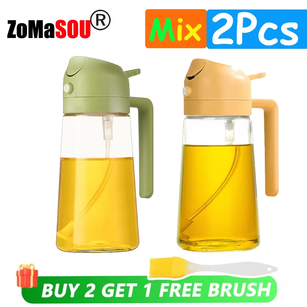 Spray Pulverizador e Dosador de Azeite e Óleo 2 em 1 - Cozinha Saudável