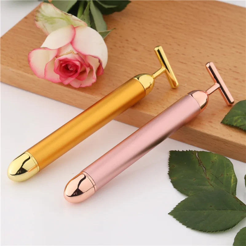 Massageador Facial Elétrico T-Shape Lift24k – Efeito Lifting Imediato