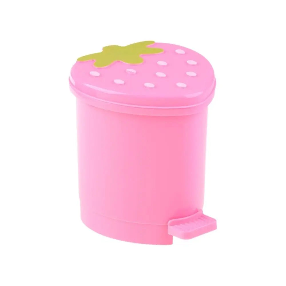 Mini Lixeira de Mesa Formato Morango - Organização Charmosa