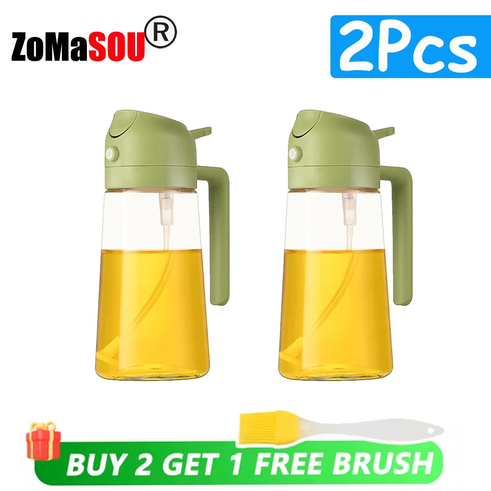 Spray Pulverizador e Dosador de Azeite e Óleo 2 em 1 - Cozinha Saudável