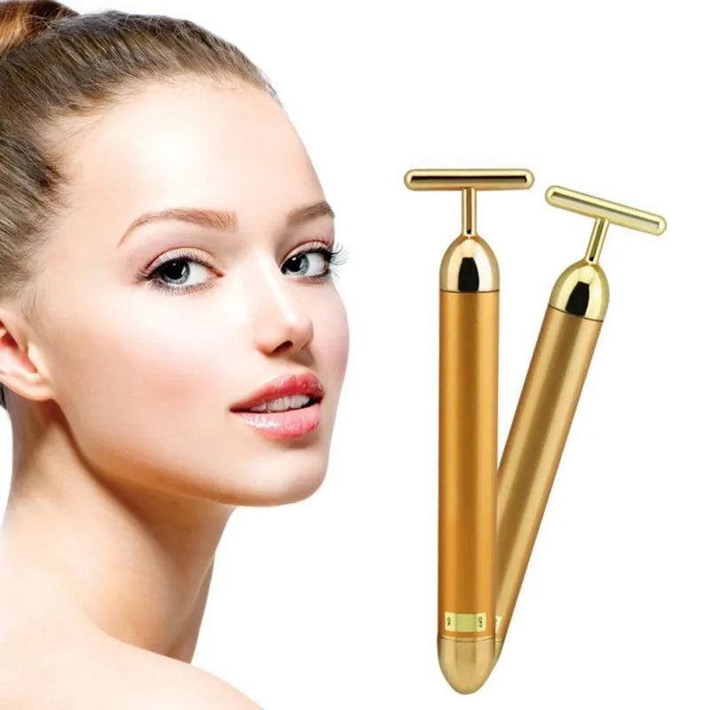 Massageador Facial Elétrico T-Shape Lift24k – Efeito Lifting Imediato