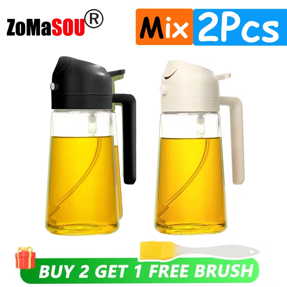 Spray Pulverizador e Dosador de Azeite e Óleo 2 em 1 - Cozinha Saudável