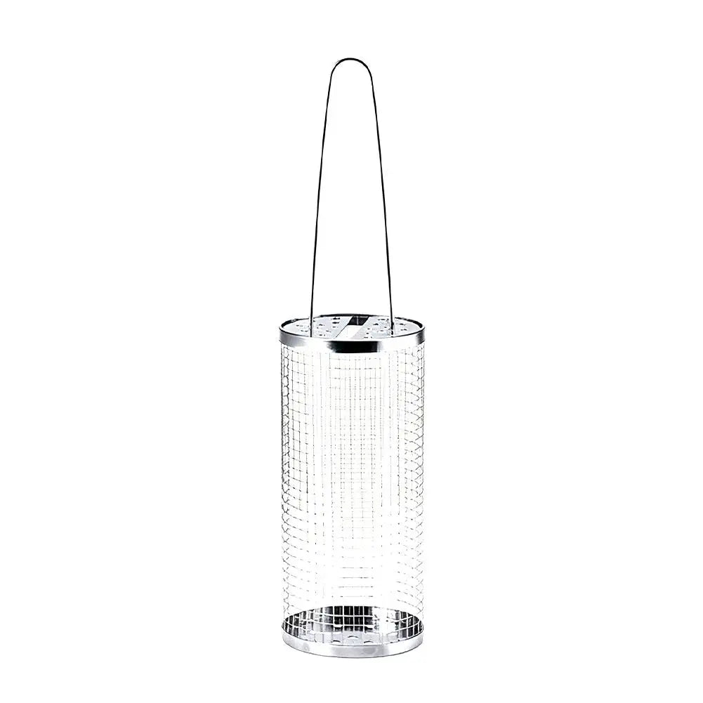 Cesto de Grelhar Rotativo em Inox – Grelhador de Churrasco Portátil