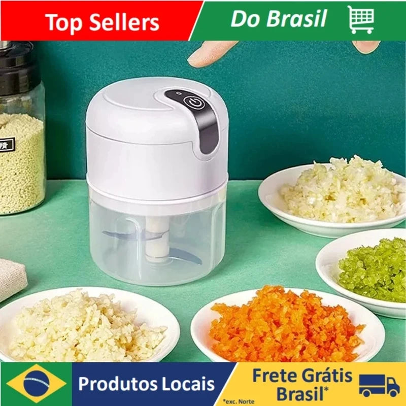 Mini Processador e Triturador Elétrico de Alimentos USB – Praticidade sem Fios