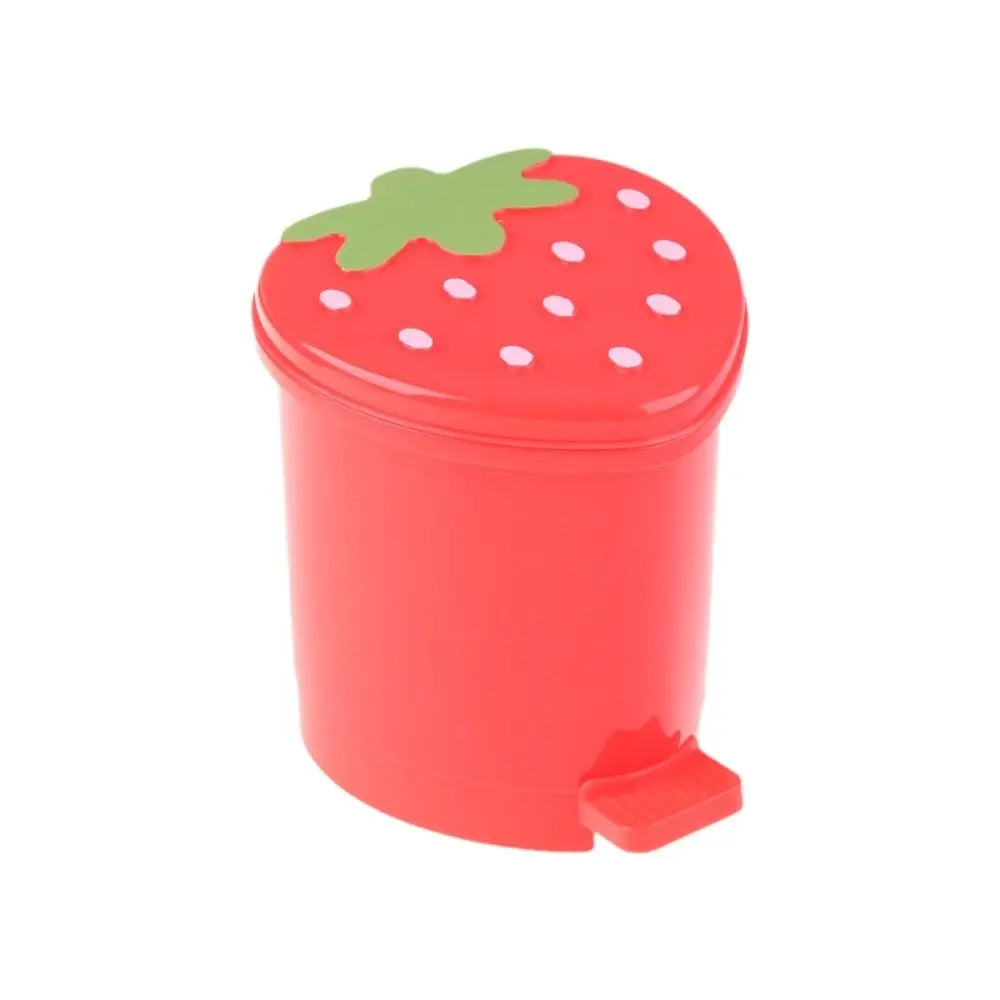 Mini Lixeira de Mesa Formato Morango - Organização Charmosa