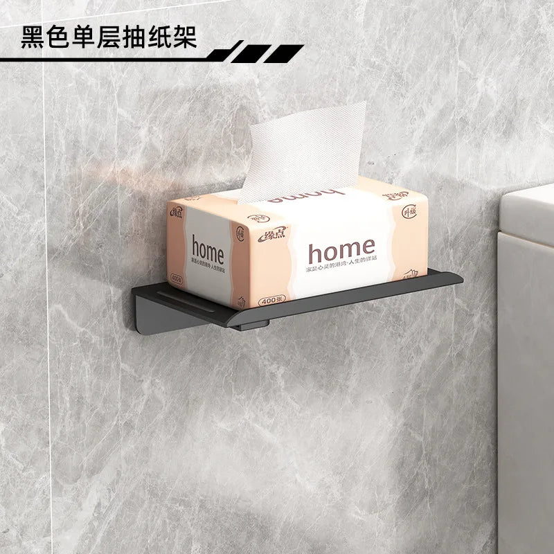Suporte de Papel Higiênico Premium com Apoio para Celular – Sem Furos