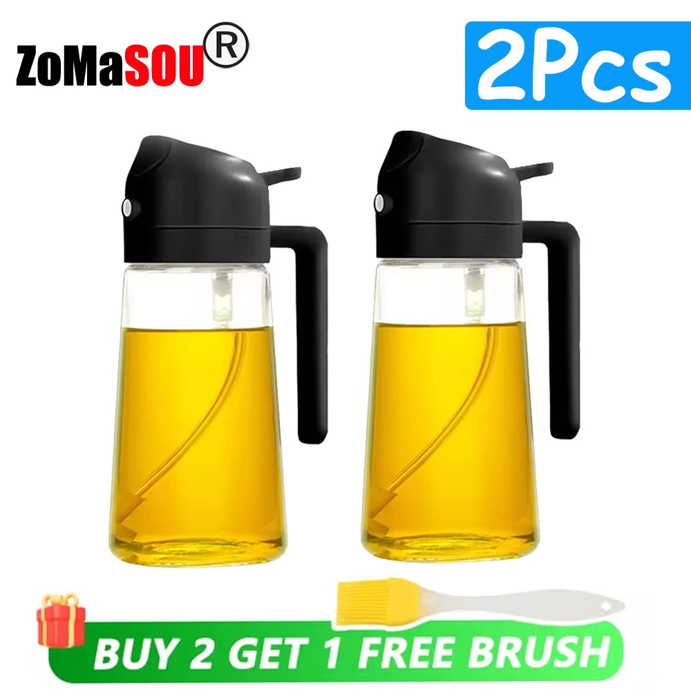 Spray Pulverizador e Dosador de Azeite e Óleo 2 em 1 - Cozinha Saudável